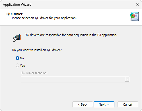 Option to configure an I/O Driver
