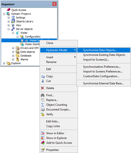 Synchronize Data Objects option