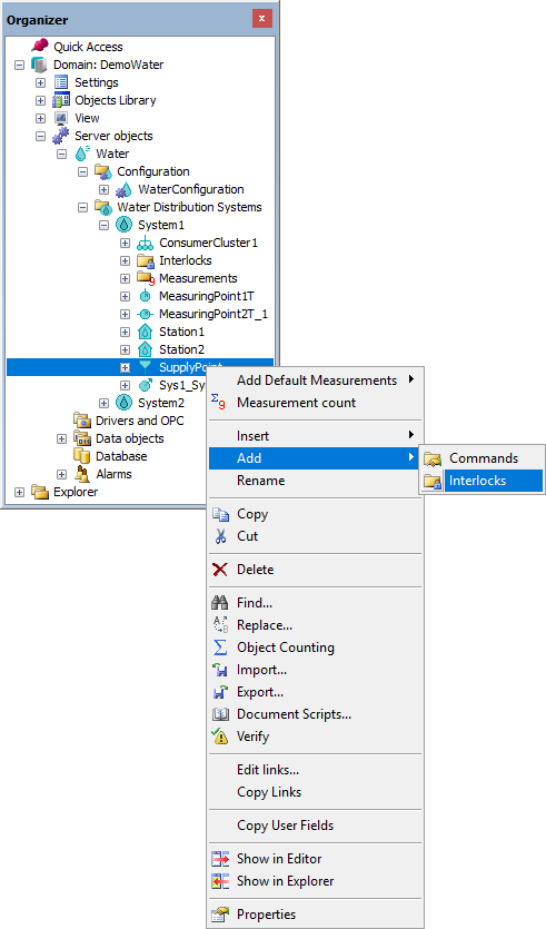 Add - Interlocks option