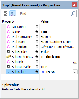 Upper Splitter properties