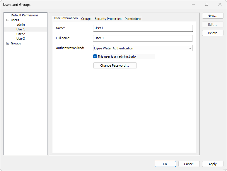 This user is an administrator option