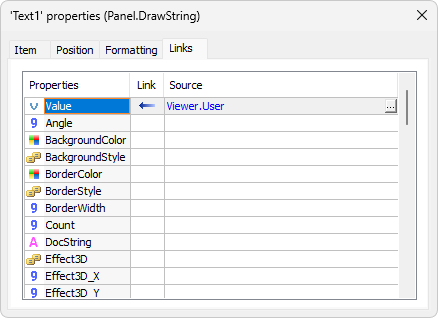 Viewer's User property
