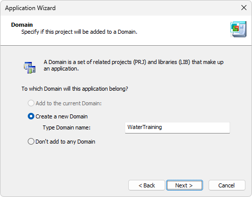 Option to define a Domain