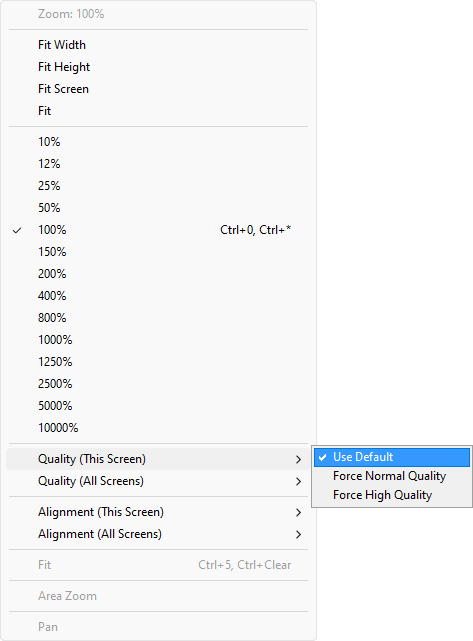 Options of a Screen's RenderQuality property