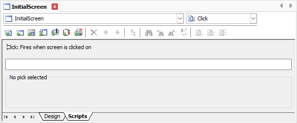 Scripts tab Scripts tab