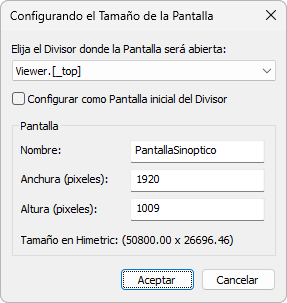 Ventana Configurando el tamaño de la Pantalla