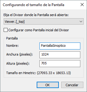 Ventana Configurando el tamaño de la Pantalla