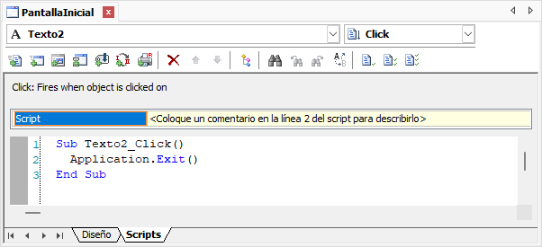 Script del evento Click Script del evento Click