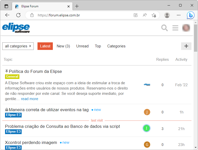 Página inicial del Fórum de Elipse Software Página inicial del Fórum de Elipse Software