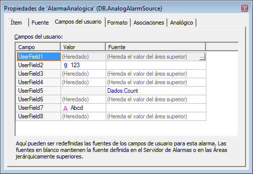 Alarma Analógica con nuevas opciones en los Campos de Usuario