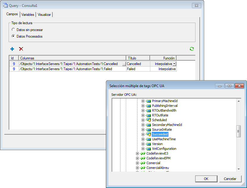 Consulta utilizando un Driver de Comunicación OPC UA Consulta utilizando un Driver de Comunicación OPC UA