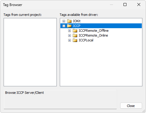 Janela Tag Browser