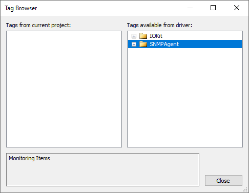 Janela Tag Browser