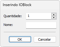 Janela Inserindo IOBlock