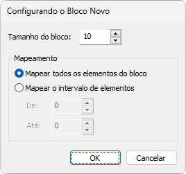 Janela Configurando o Bloco Novo