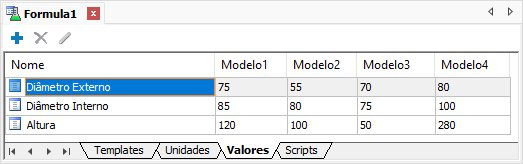 Configuração do Conjunto de Valores Configuração do Conjunto de Valores