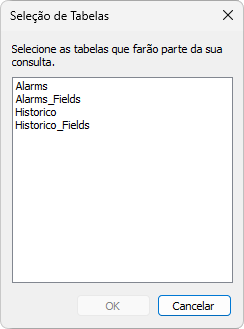 Seleção de tabela para vincular ao Histórico