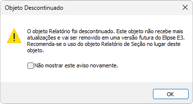 Mensagem de objeto descontinuado Mensagem de objeto descontinuado