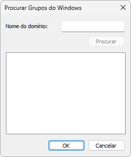 Janela Procurar Grupo do Windows Janela Procurar Grupo do Windows