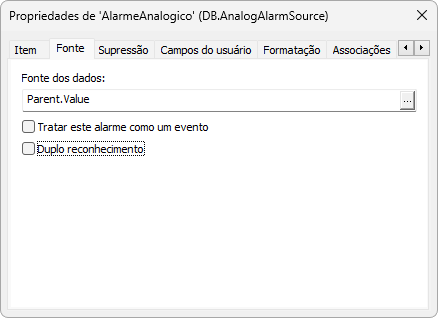 Fonte dos dados do Alarme Analógico