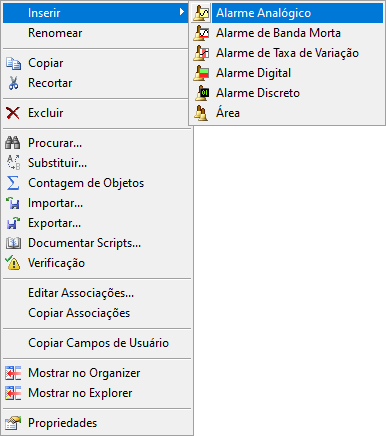 Adicionar Alarme Analógico