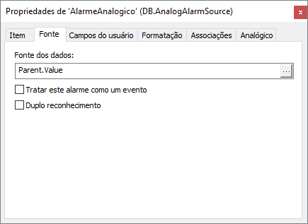 Fonte dos dados do Alarme Analógico