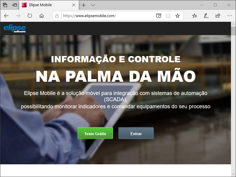 Site do Elipse Mobile Online