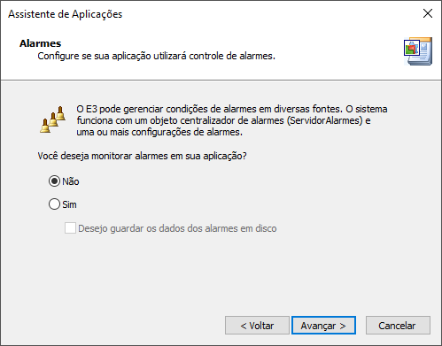 Configurar os alarmes