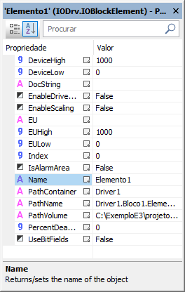 Lista de Propriedades