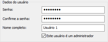 Administração de usuários