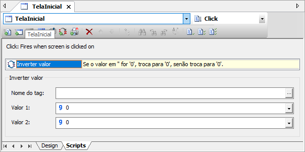Introdução aos Scripts > Definindo Scripts > Picks > Inverter Valor