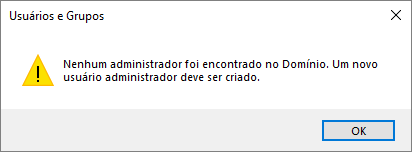 Aplicação sem um administrador