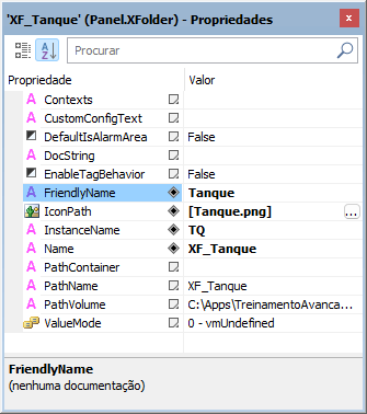 Propriedades do XFolder