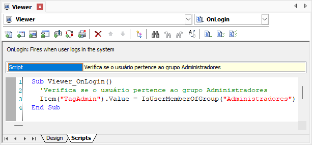 Evento OnLogin do Viewer
