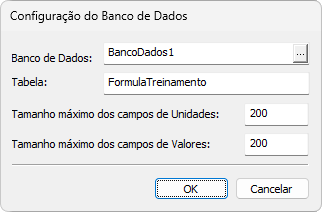 Configuração do Banco de Dados da Fórmula Configuração do Banco de Dados da Fórmula
