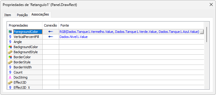Associação com uma expressão Associação com uma expressão