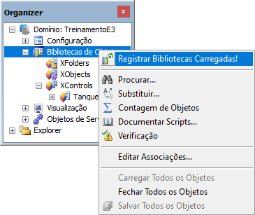 Opção Registrar Bibliotecas Carregadas Opção Registrar Bibliotecas Carregadas
