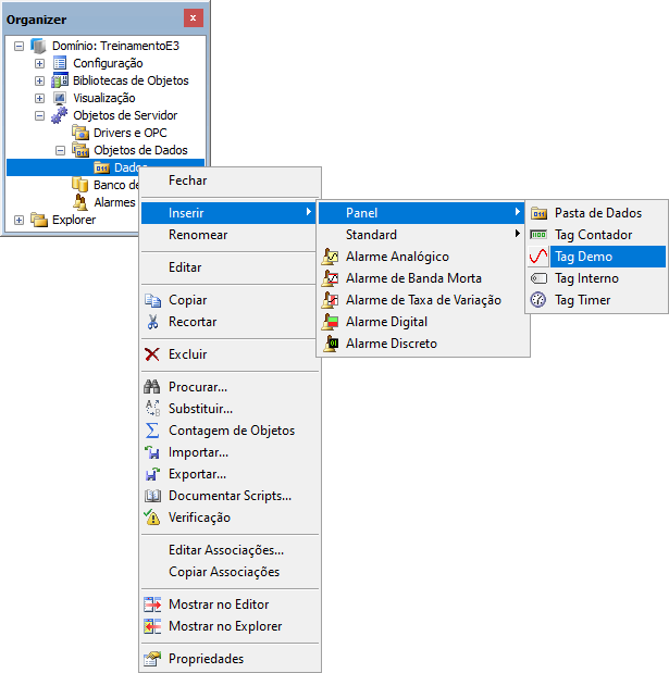 Inserir Tag Demo Inserir Tag Demo