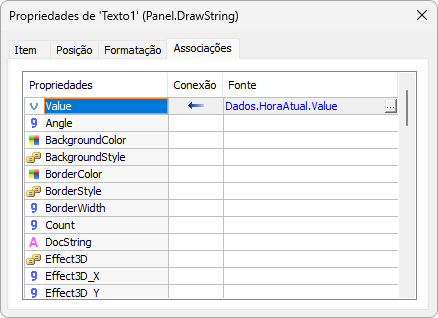 Associação com o Tag HoraAtual Associação com o Tag HoraAtual
