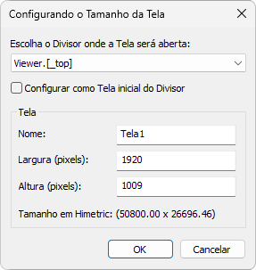Janela Configurando o tamanho da Tela Janela Configurando o tamanho da Tela