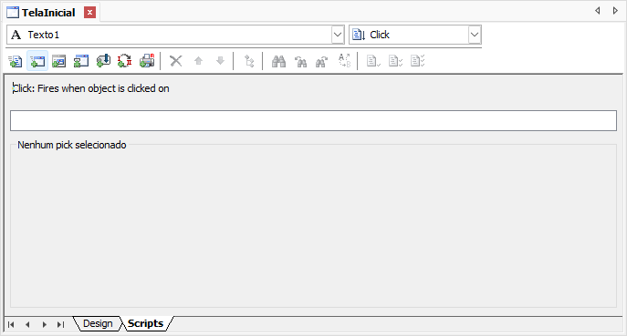 Pick Abrir tela Pick Abrir tela