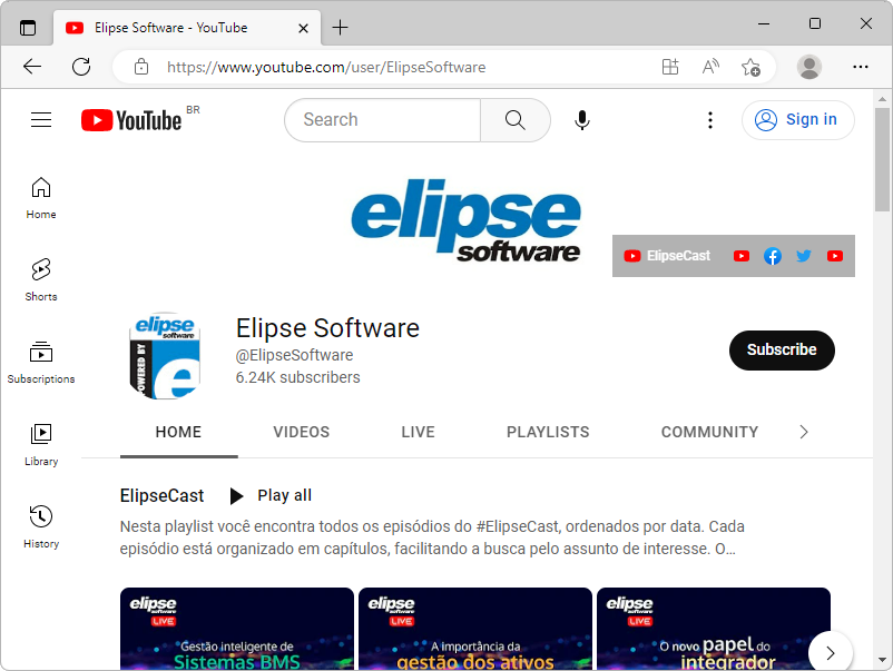 Página inicial do Canal de Vídeos Página inicial do Canal de Vídeos