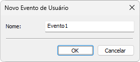 Janela Novo Evento de Usuário