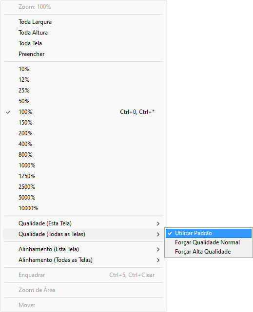 Opções da propriedade RenderQuality do Elipse E3 Viewer