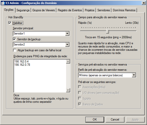 Verificação de múltiplos endereços de IP