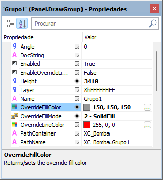 Propriedades OverrideFillColor e OverrideFillMode