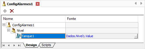 Seleção de uma Fonte para o Alarme Analógico