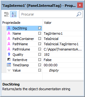 Objeto Tag Interno (InternalTag)