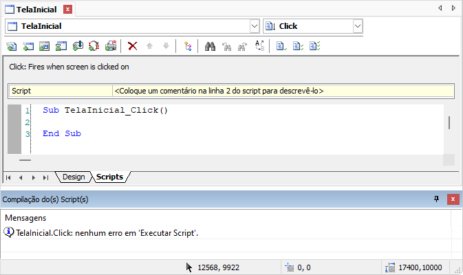 Mensagem do compilador Mensagem do compilador