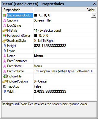 Documentação da propriedade selecionada Documentação da propriedade selecionada